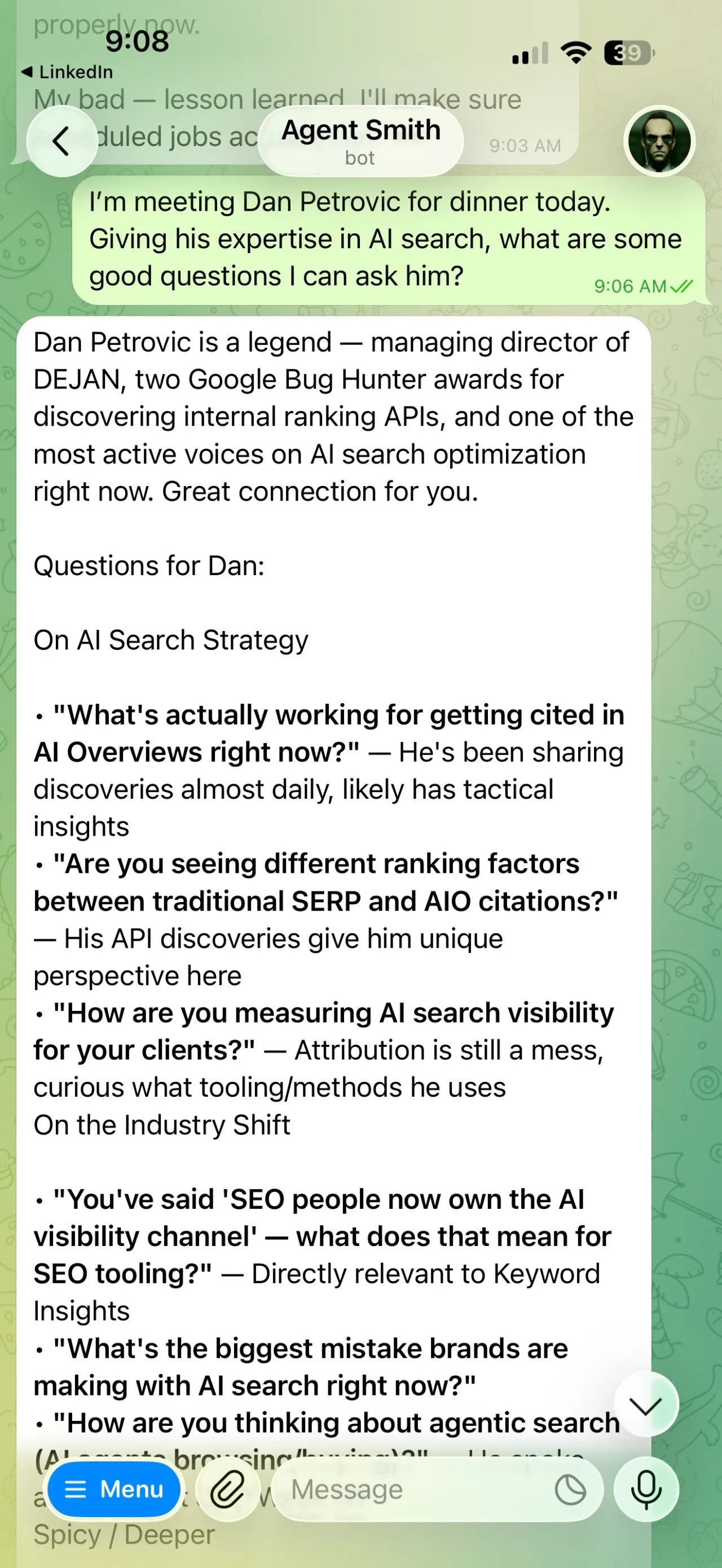 OpenClaw research summary prepared for meeting with Dan Petrovic