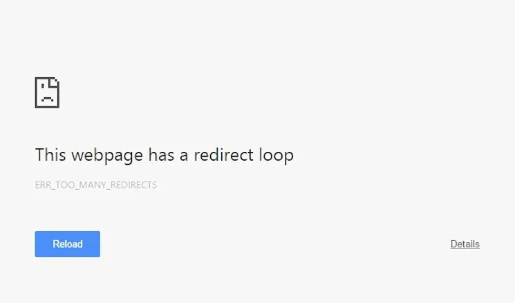 ERR_TOO_MANY_REDIRECTS error