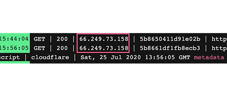 Google Bot IP address identification